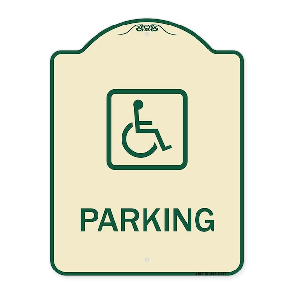 Signmission Parking Handicapped Symbol Heavy-Gauge Aluminum Architectural Sign, 24" x 18", TG-1824-23477 A-DES-TG-1824-23477 - main